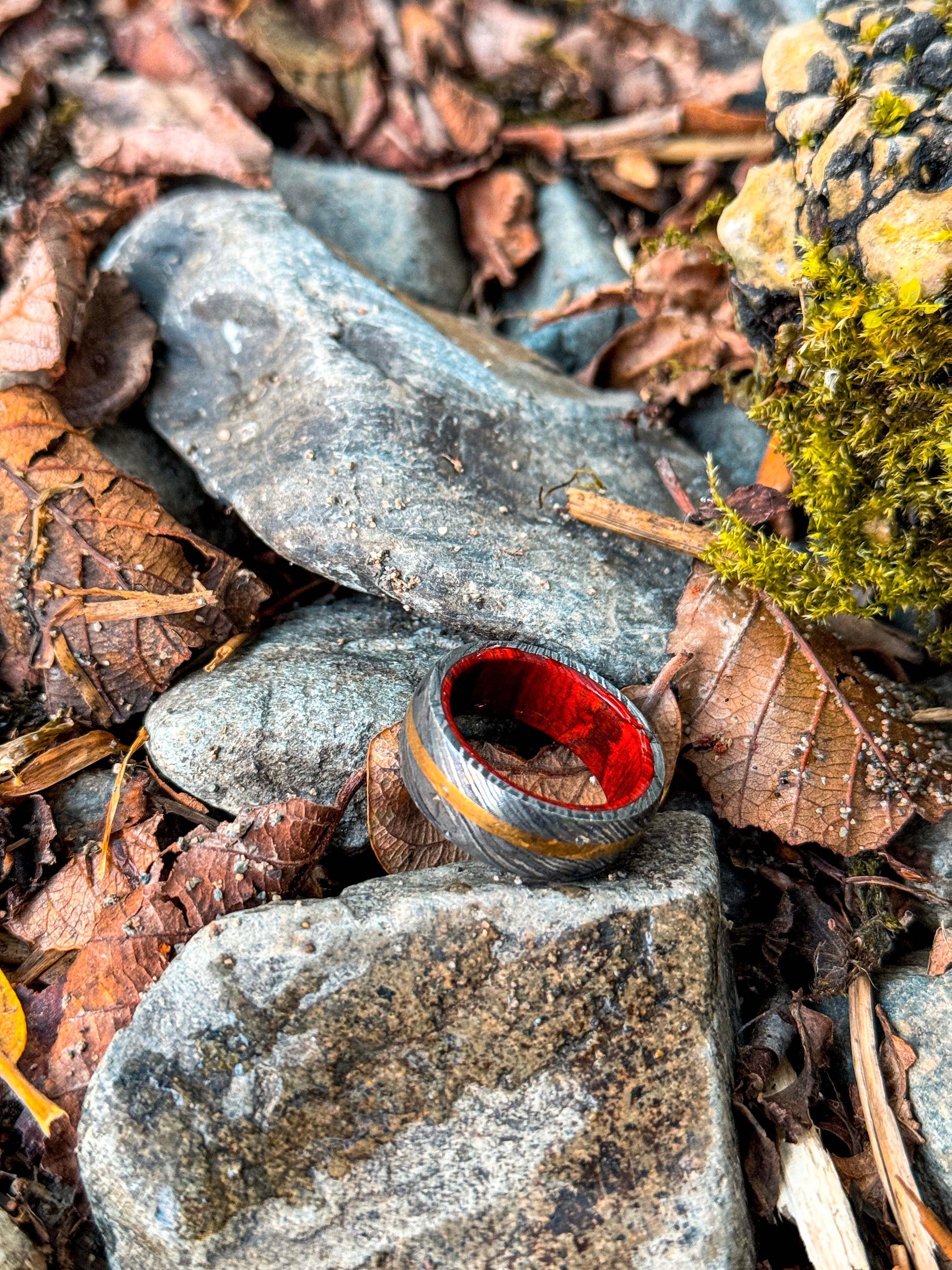 Damascus Steel Ring - Valrea
